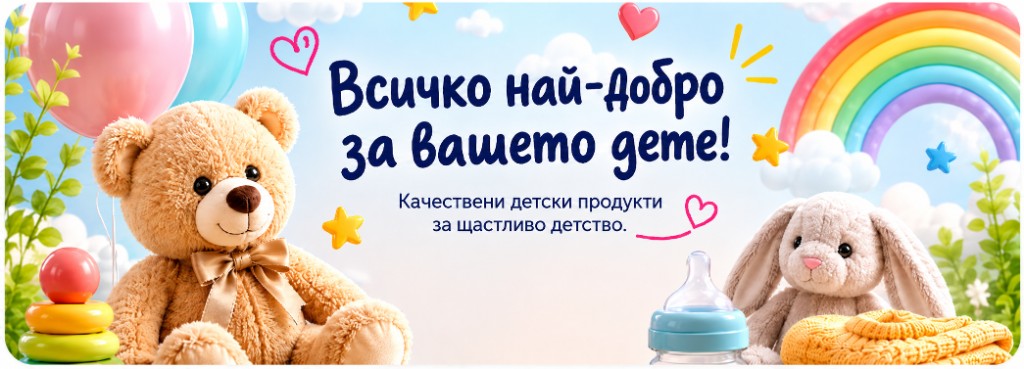 Всичко най-добро за вашето дете! Качествени детски продукти за щастливо детство.